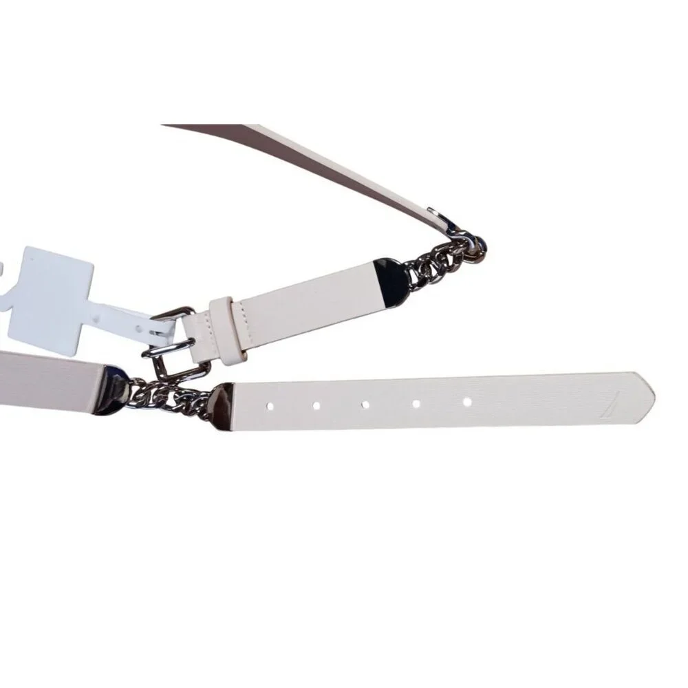 Nautica Women's Accessories Chain Accent Belt Camel Size Small New